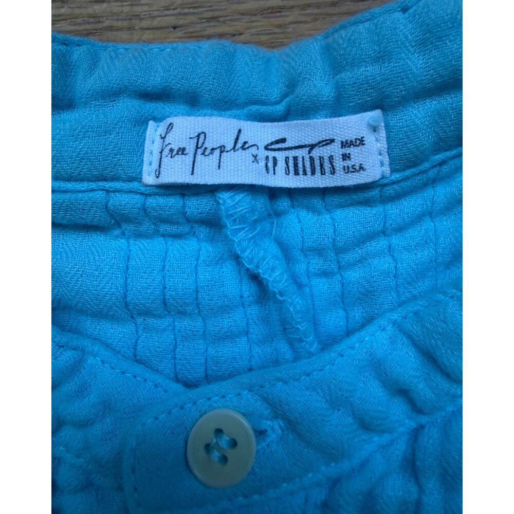 Free People x CP Shades Light Blue Long Sleeve Pintuck Yoko Tunic Size XS - Picture 5 of 7